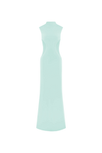 Massie Slinky And Mesh Maxi Dress in Lagoon – Chic&Drifts