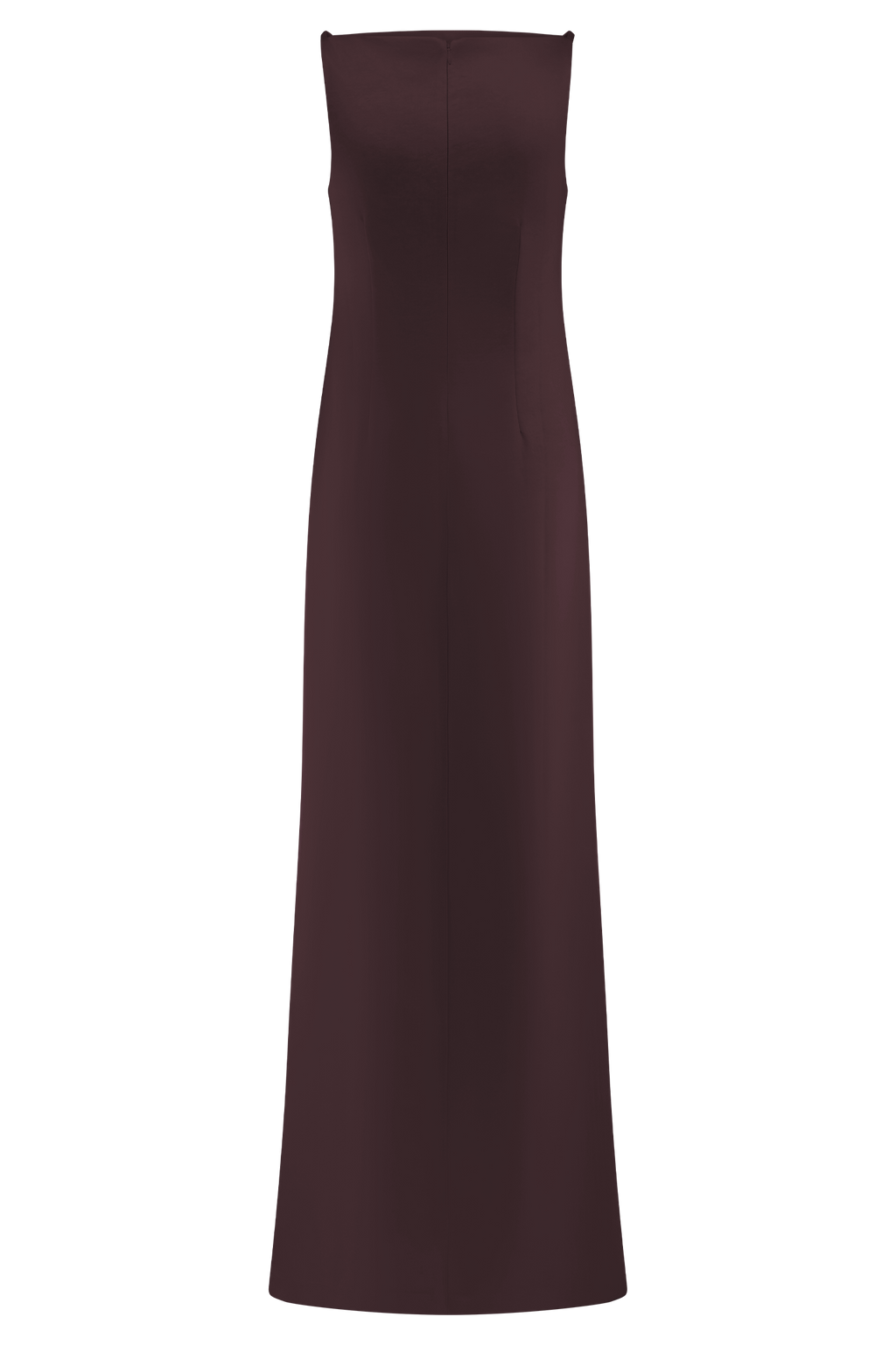 Violet Sleeveless Satin Maxi Dress in Dark Chocolate – Chic&Drifts