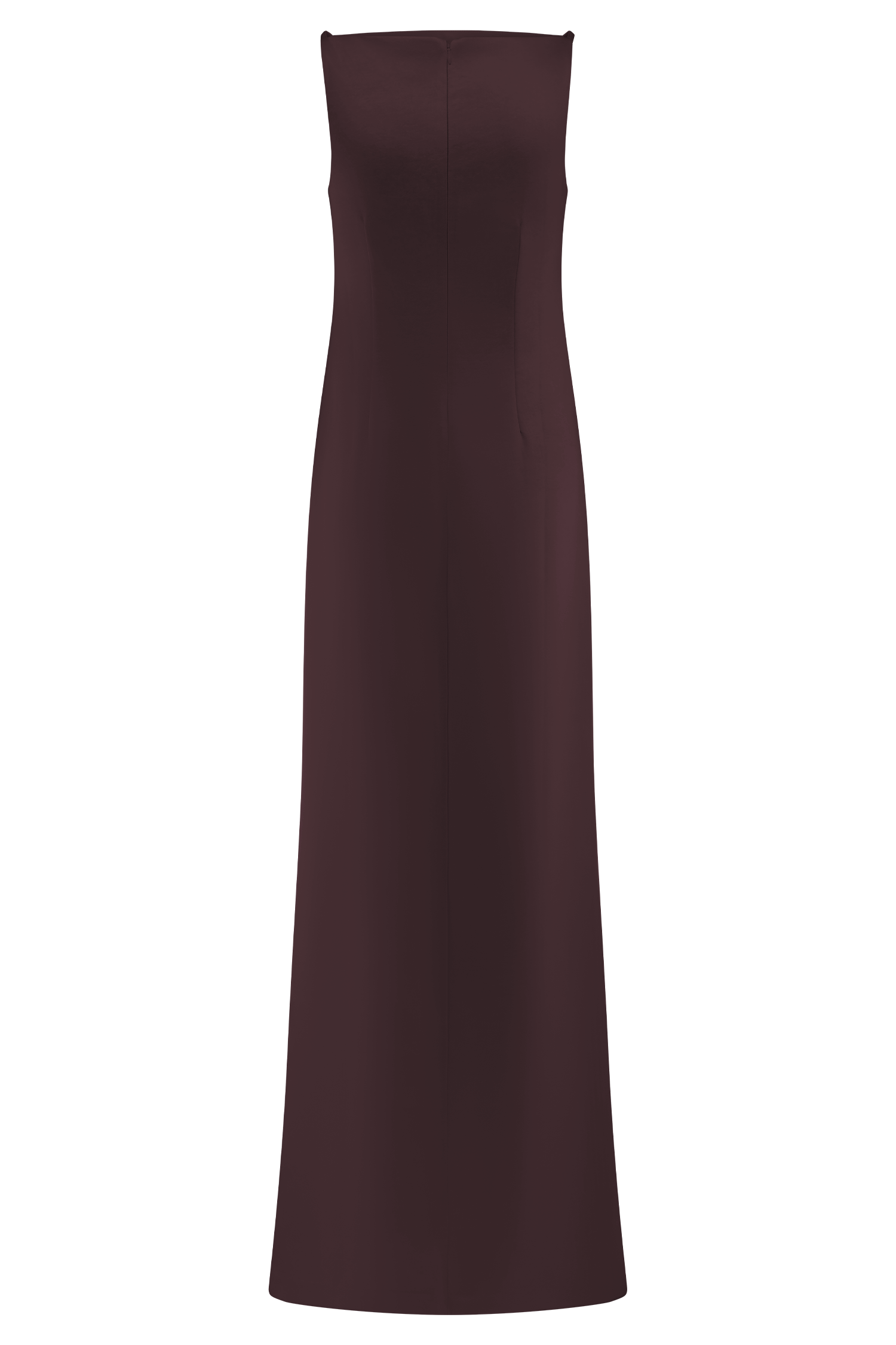 Violet Sleeveless Satin Maxi Dress in Dark Chocolate – Chic&Drifts