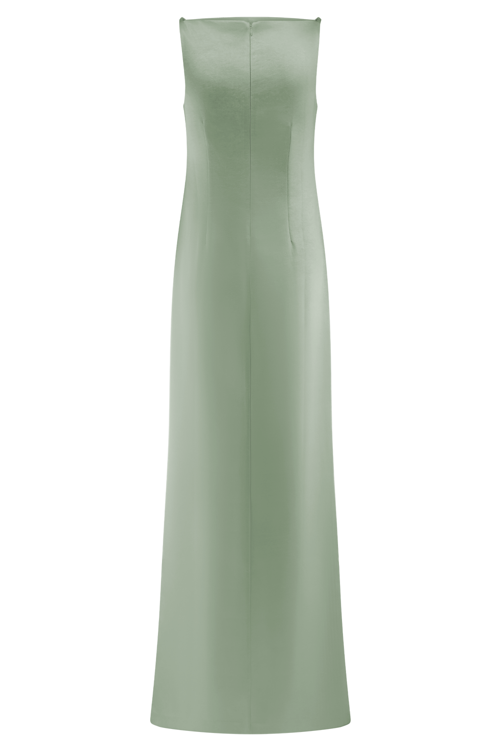 Violet Sleeveless Satin Maxi Dress in Sage – Chic&Drifts