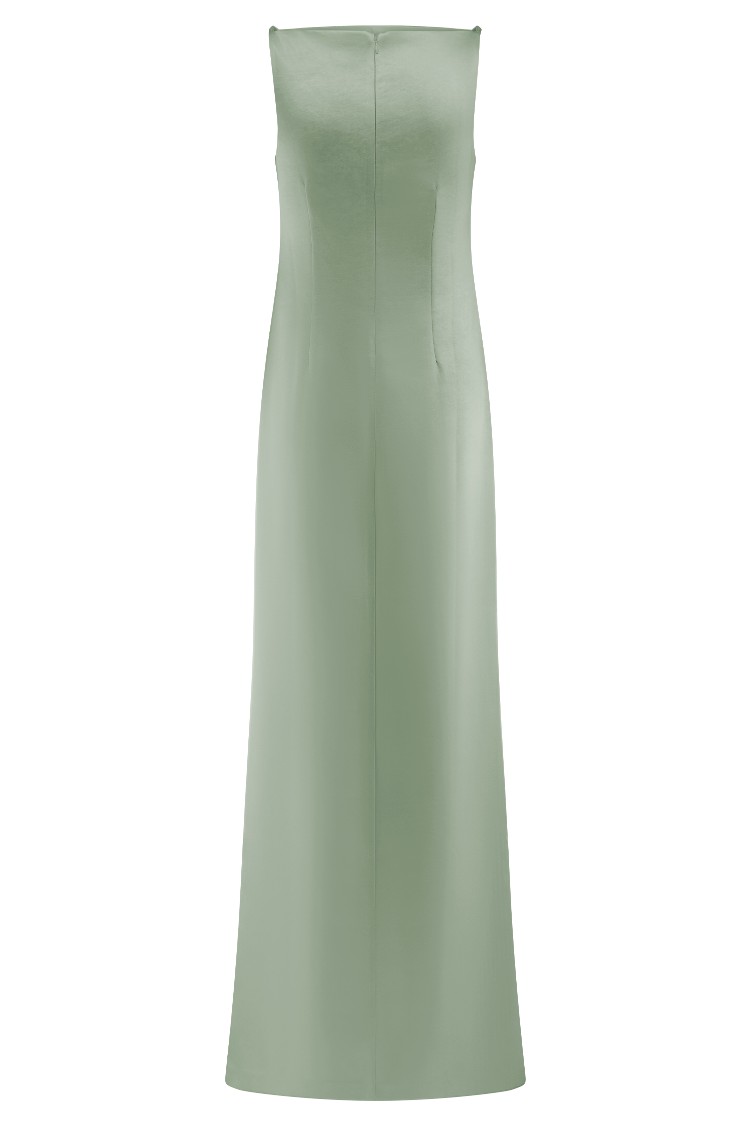 Violet Sleeveless Satin Maxi Dress in Sage – Chic&Drifts