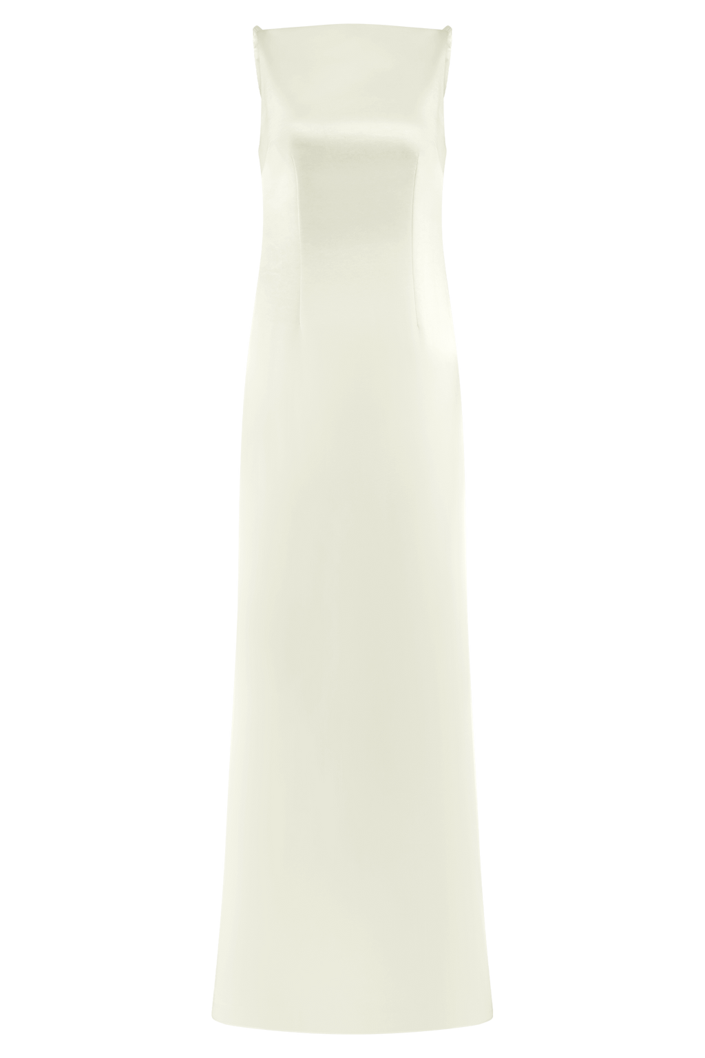 Violet Sleeveless Satin Maxi Dress in White – Chic&Drifts