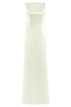 Violet Sleeveless Satin Maxi Dress in White – Chic&Drifts