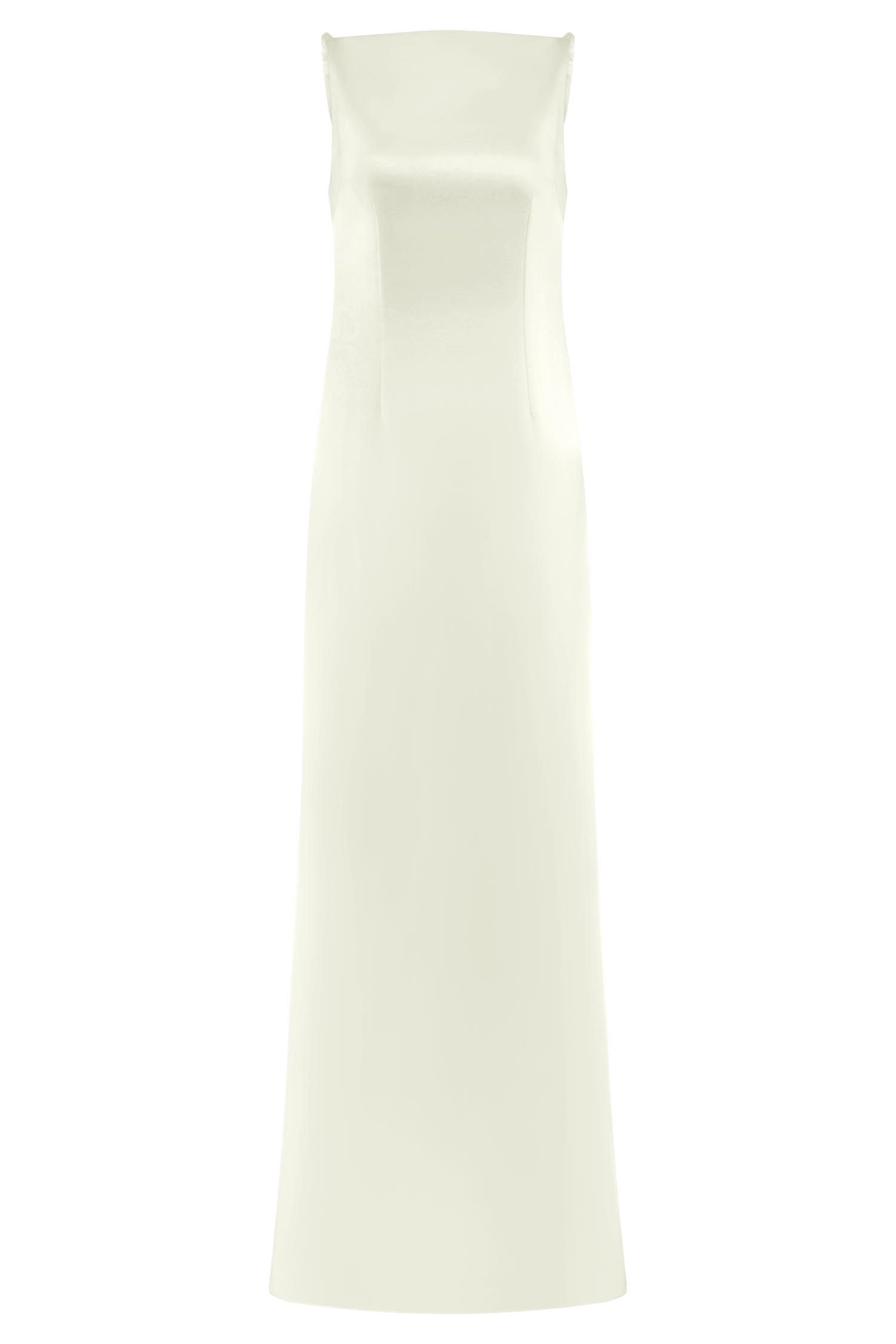 Violet Sleeveless Satin Maxi Dress in White – Chic&Drifts