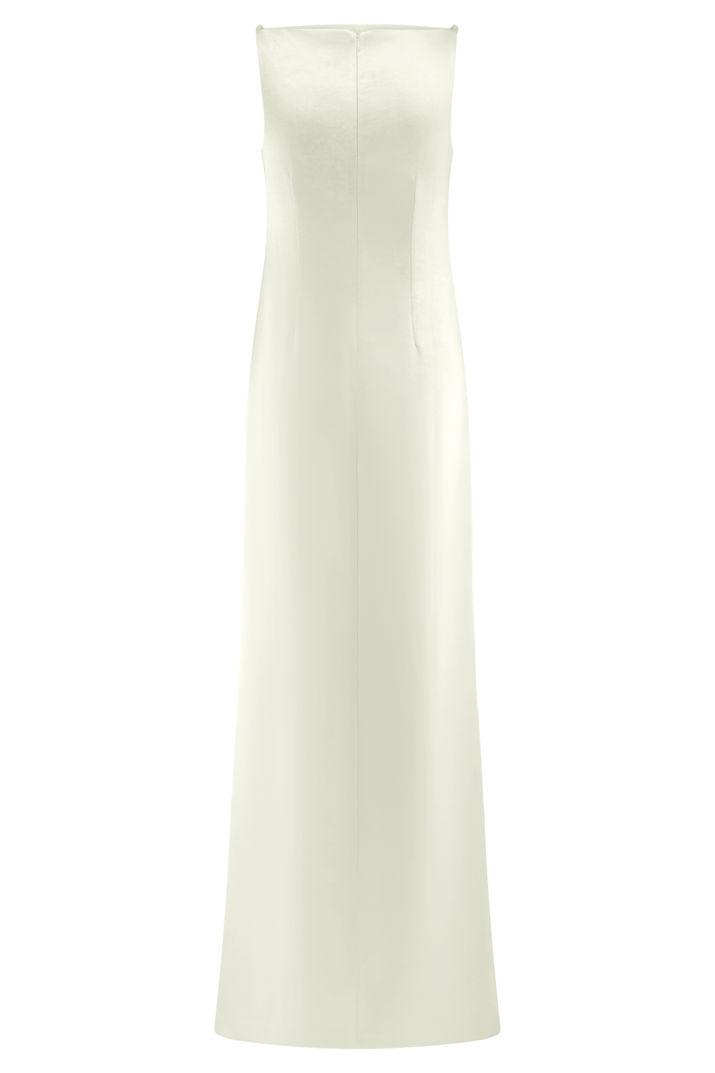 Violet Sleeveless Satin Maxi Dress in White – Chic&Drifts