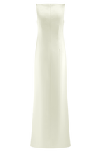 Violet Sleeveless Satin Maxi Dress in White – Chic&Drifts