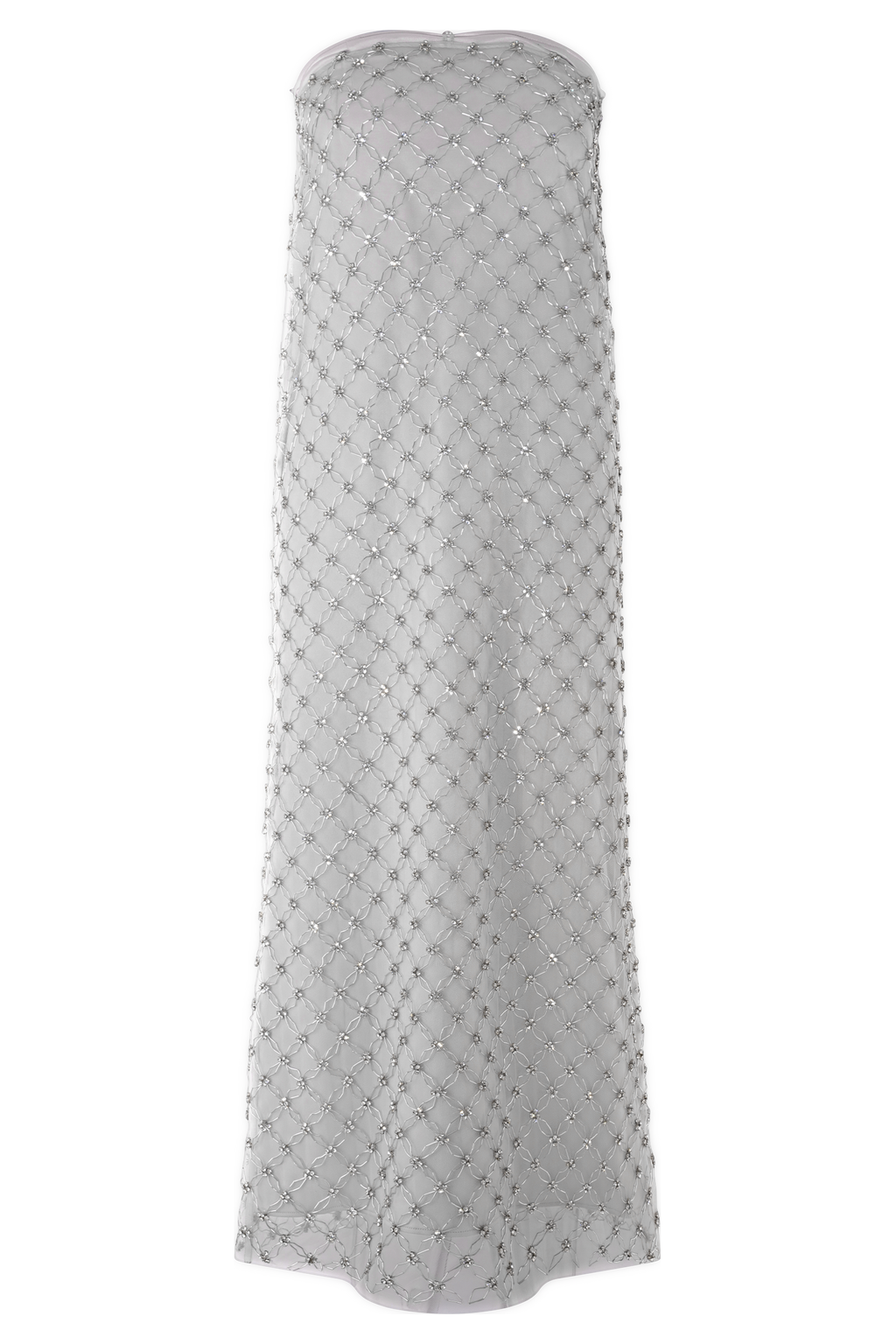 Zuri Hand Beaded Embellished Maxi Skirt in Silver – Chic&Drifts