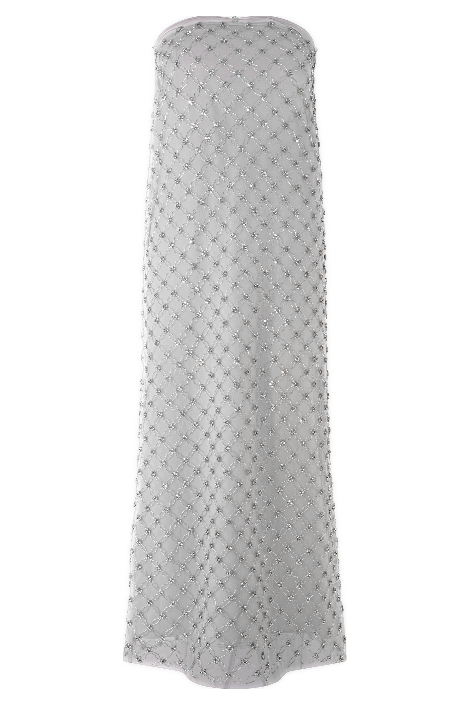 Zuri Hand Beaded Embellished Maxi Skirt in Silver – Chic&Drifts