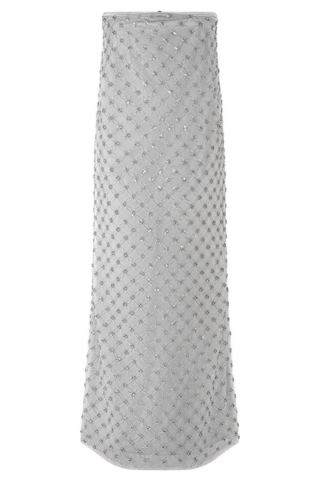 Zuri Hand Beaded Embellished Maxi Skirt in Silver – Chic&Drifts