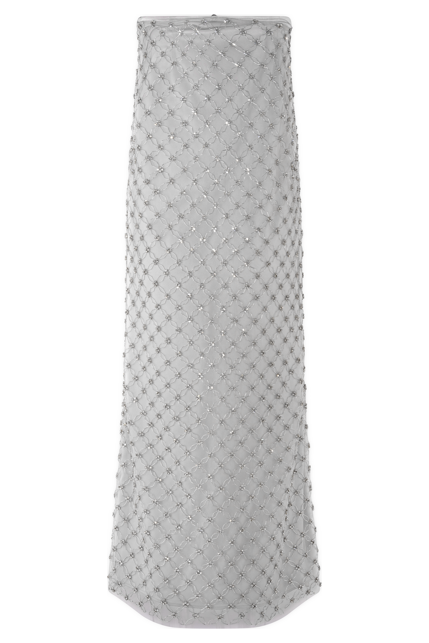 Zuri Hand Beaded Embellished Maxi Skirt in Silver – Chic&Drifts