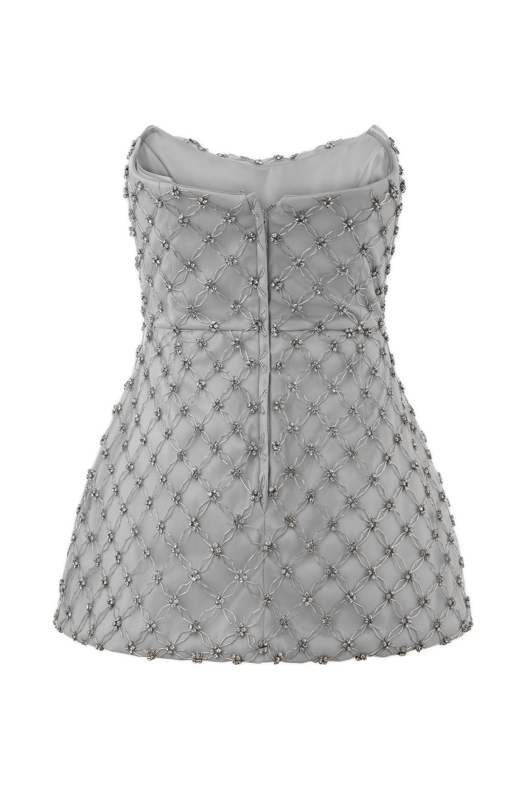 Zuri Hand Beaded Embellished Peplum Corset in Silver – Chic&Drifts