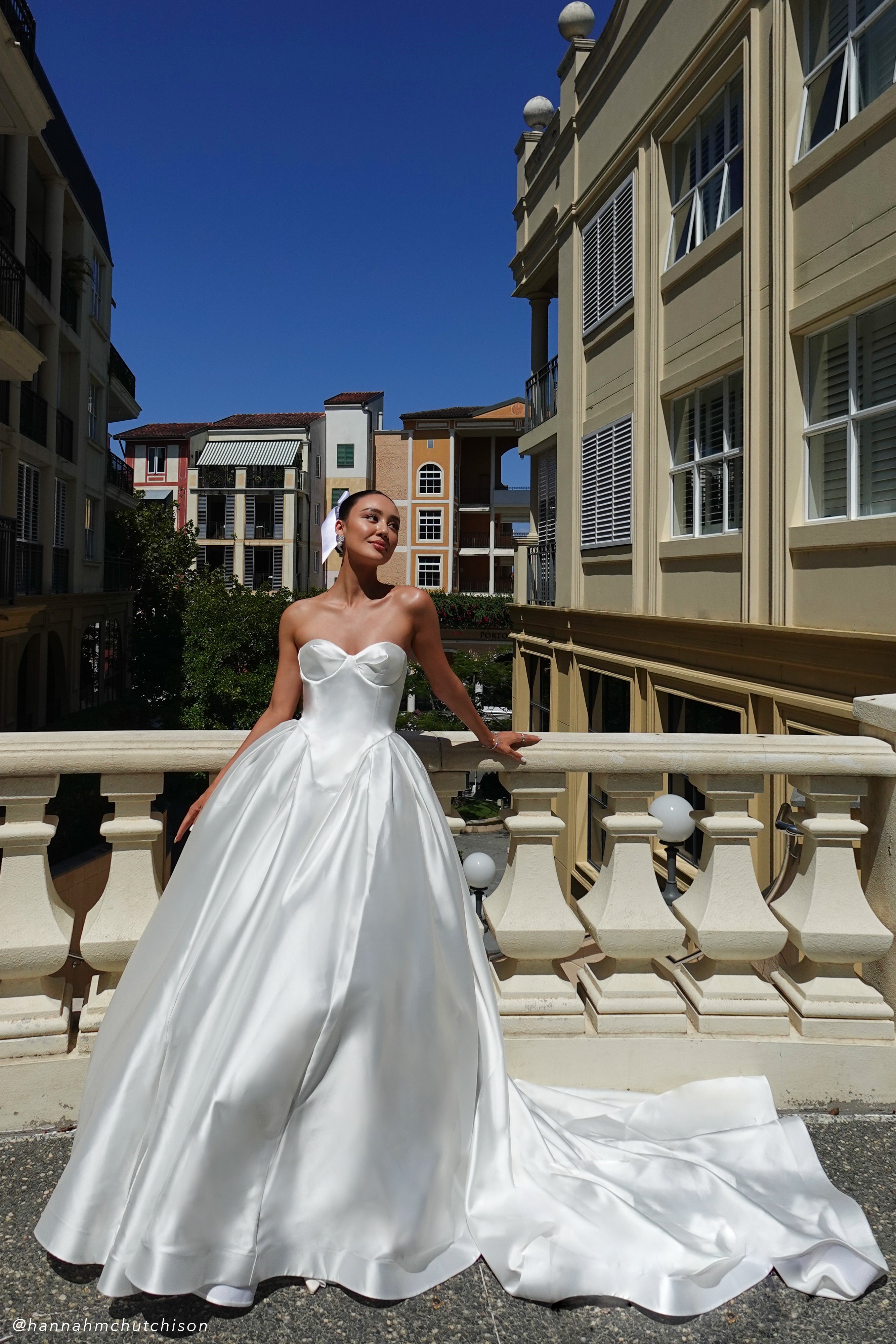 Delphine Satin Strapless Maxi Gown in White – Chic&Drifts