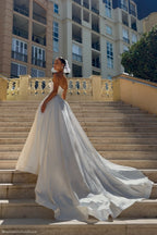 Delphine Satin Strapless Maxi Gown in White – Chic&Drifts