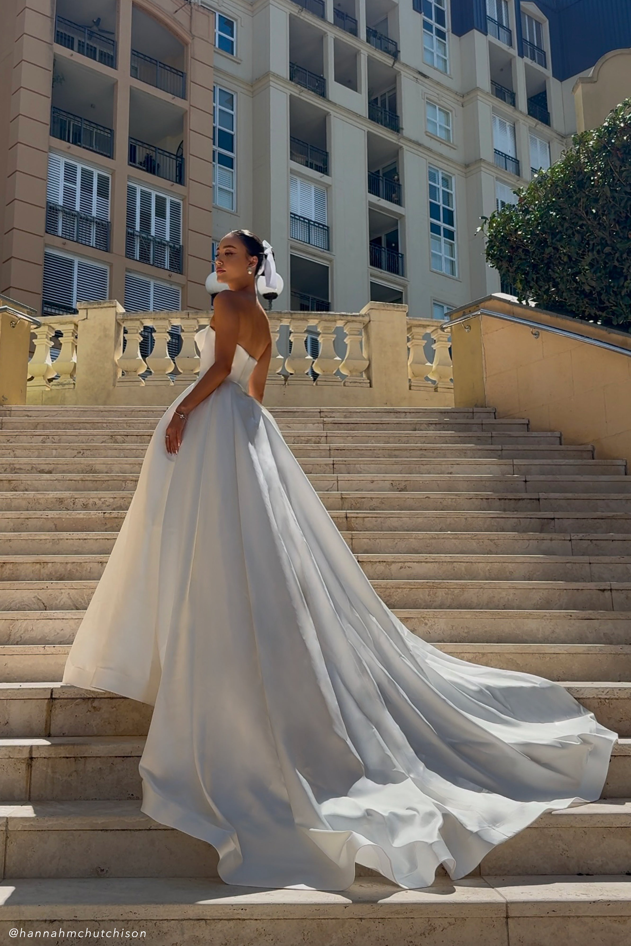 Delphine Satin Strapless Maxi Gown in White – Chic&Drifts