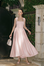 Sharon Scuba Jersey Midi Dress in Ballet Pink – Chic&Drifts